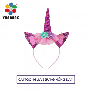 CÁI TÓC NGỰA 1 SỪNG HỒNG ĐẬM
