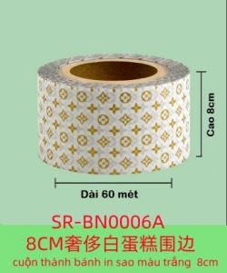 CUỘN THÀNH BÁNH IN SAO MÀU TRẮNG 8CM
