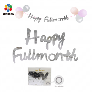 DÂY CỜ CHỮ HAPPY FULLMONTH  BẠC
