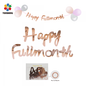DÂY CỜ CHỮ HAPPY FULLMONTH HỒNG GOLD